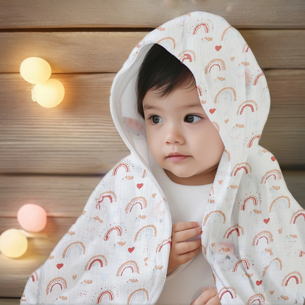 Детский Халат с капюшоном 85 х85 см