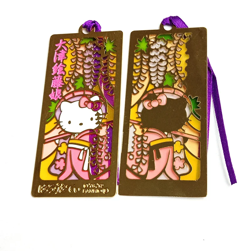 Custom Logo Books Etching Metal Stainless Steel Enamel Bookmark