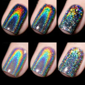 Голографические пигменты, Радужный эффект, голографический блестящий порошок, лазерная краска для ногтей, лак для ногтей, дизайн ногтей