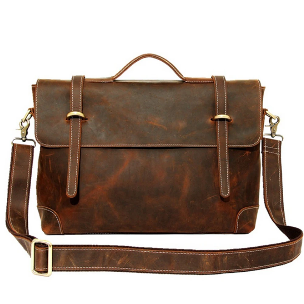 Кожаный портфель вместительный водонепроницаемый мессенджер на плечо уникальные мужские деловые сумки кожаный руководителя для