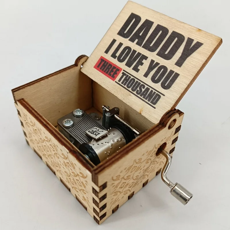 Factory  Musci Box Small Wooden I Love You Gift Box Music Box Sunshine