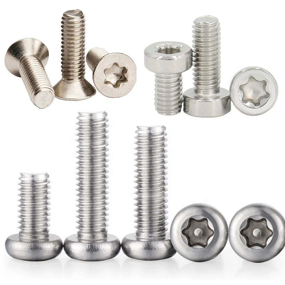 wholesale screws M3 m5 m4 x7mm button head Metal torx 316 stainless steel cross pan head thread bolt self tapping screw