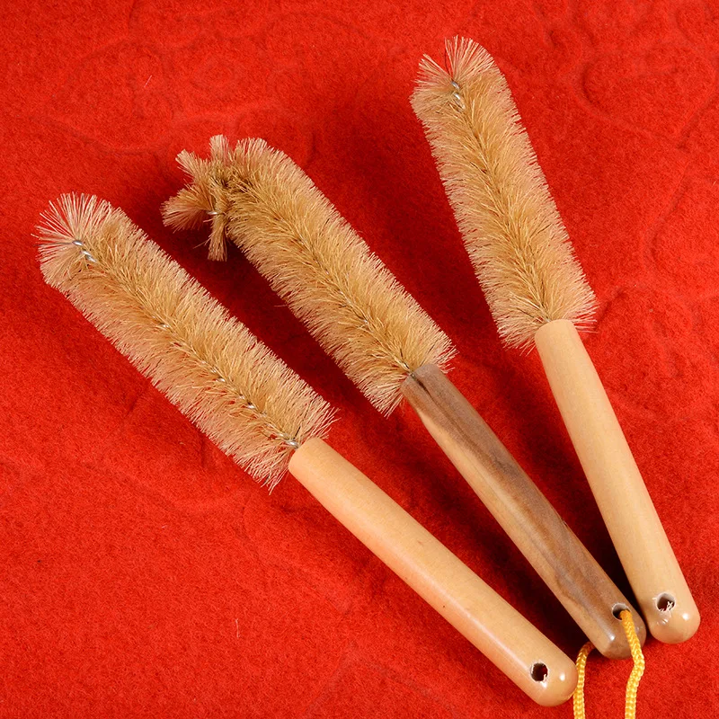 Factory direct sales wholesales bottle brush Kitchen Brush wooden handle   pig bristles bottle Cleaning Brush