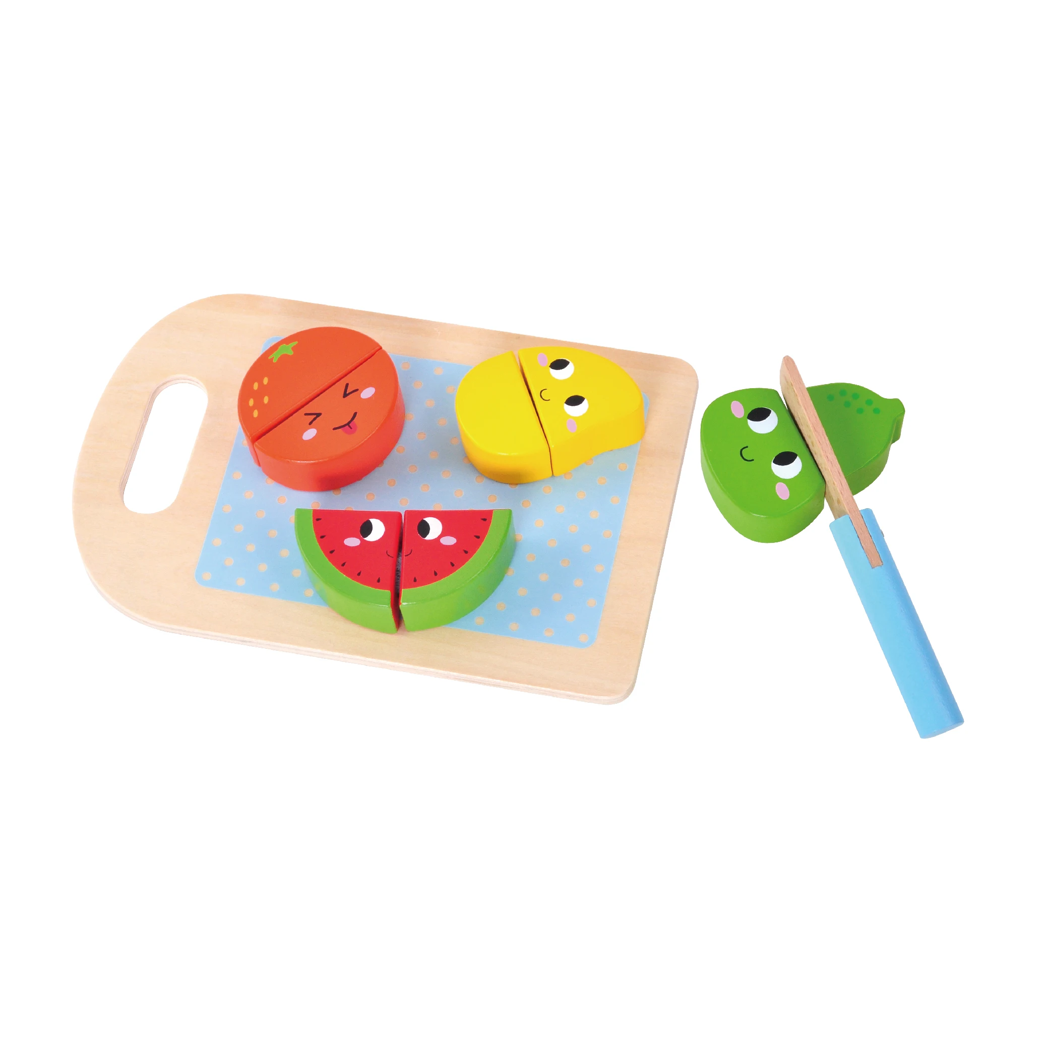Wooden knife and tray early educational gifts kids wooden cutting vegetables