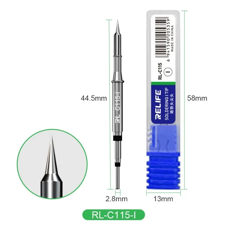 Relife RL-C115 Series Soldering Iron Tips For Soldering Stations JBC Efficient Welding Plug And Play Nano Soldering Iron Tips