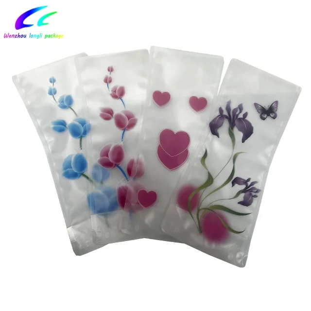 Hot sale beautiful printed foldable plastic vase for flowers