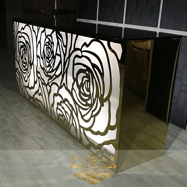 Party and cocktail used long acrylic illuminated led bar counter for sale