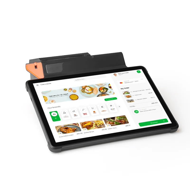 80mm Thermal Handheld Label Mobile Pos Terminal 11 Inch Tablet Android 12 Wifi 4G Pos System