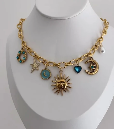 Wholesale Fashion 18K Stainless Steel Diy Accessories  Charm More Choices Jewelry Making Necklace Bracelet Pendant For Women