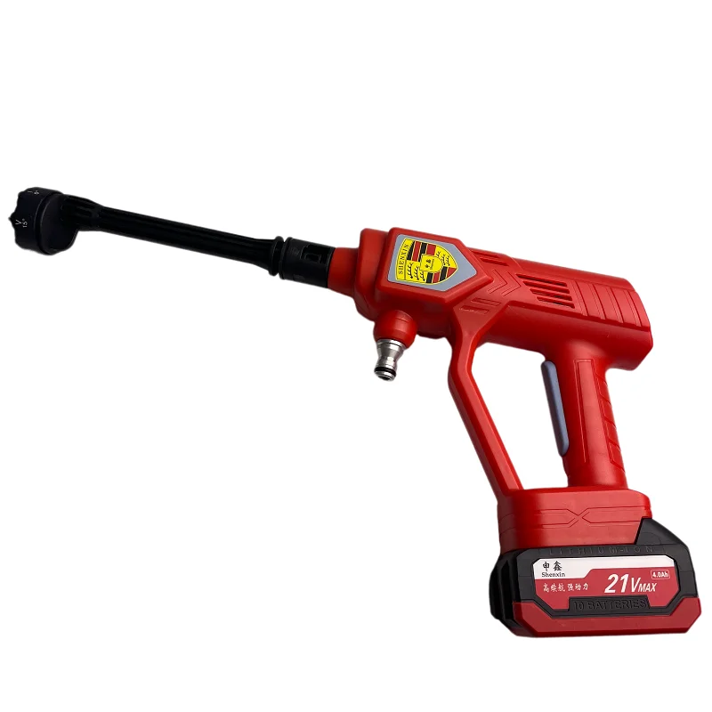 SENGXlN Car Washer High Pressure Portable Wash Gun 18v 21v Cordless Electric Cleaning Machine Lithium Battery Washer Spray Gun
