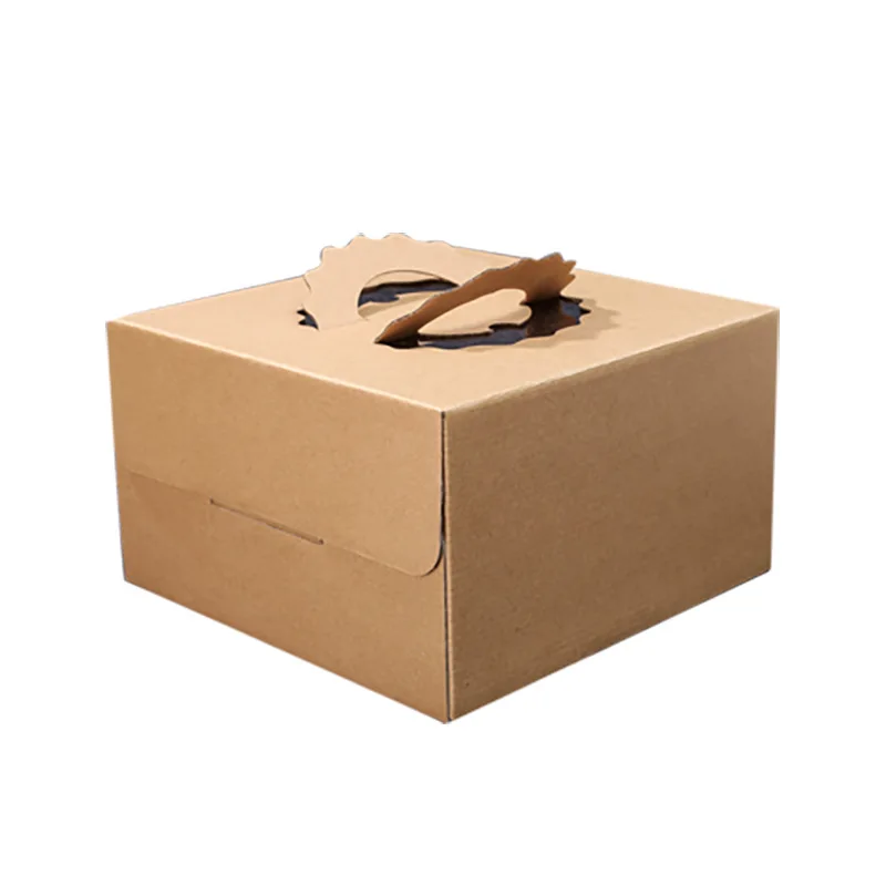 Special Offer Fashionable Colored Square Cardboard Paper Customized With Handle Boxes For Cake Packing
