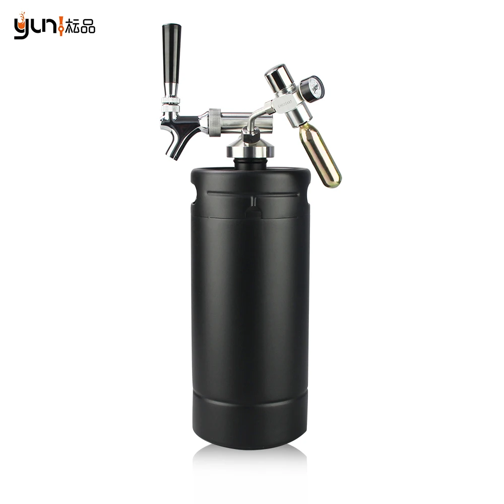  128oz Metal Vacuum Insulation Beer Keg Dispenser Pressurized