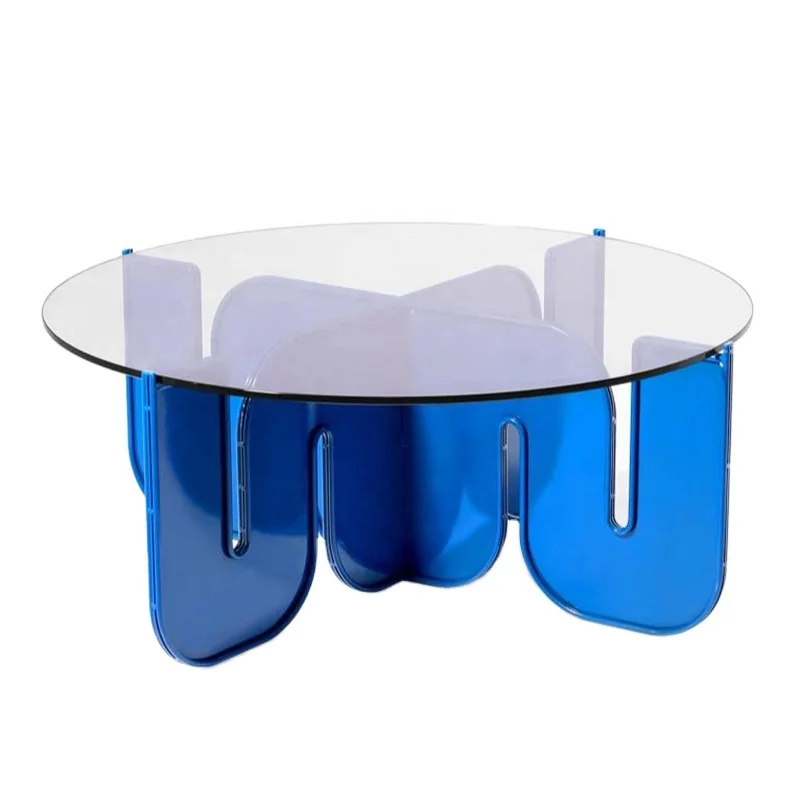
2020 fashion living room round table acrylic big tea table 