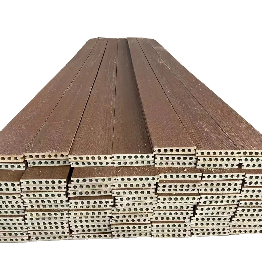 Factory outlet WPC outdoor decking cheap hollow wood plastic composite garden swimming pool flooring