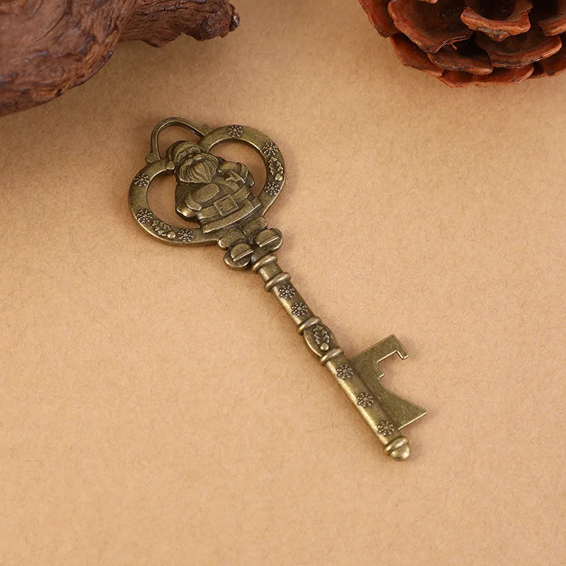 T784 Christmas promotional products vintage key bottle opener beer keychain Santa Claus key