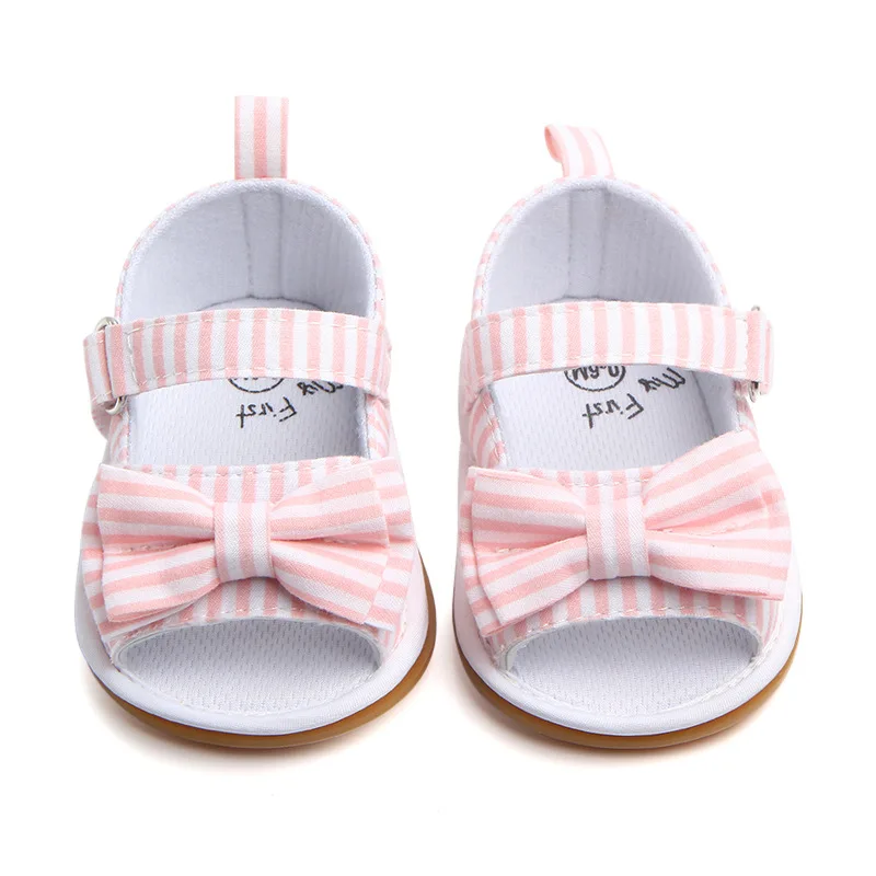 Summer wholesale new vintage plaid baby shoes rubber soles non-slip baby sandals toddler shoes