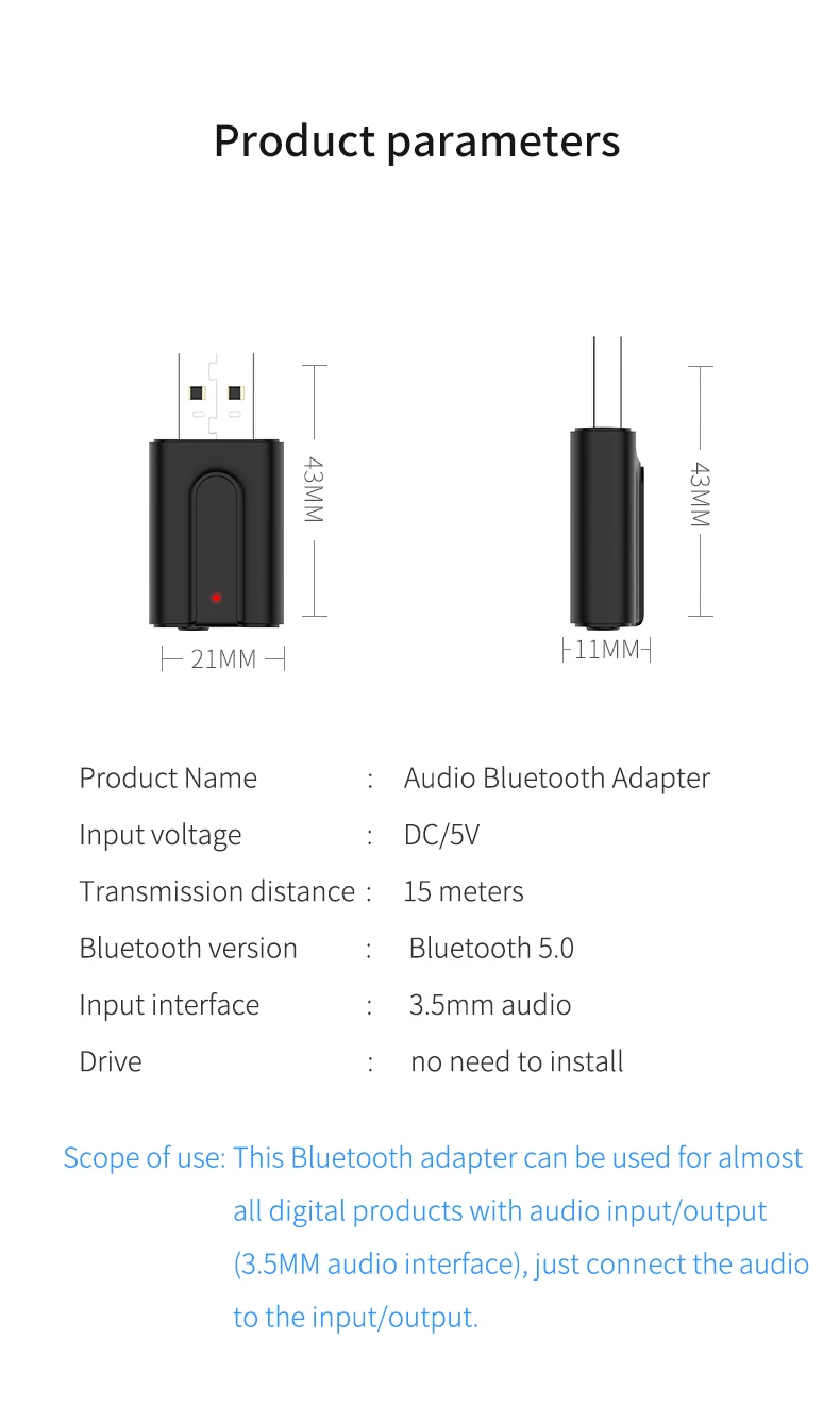USB беспроводной Bluetooth-совместимый адаптер 5 0 2 в 1 приемник передатчик аудио для автомобиля комплект с