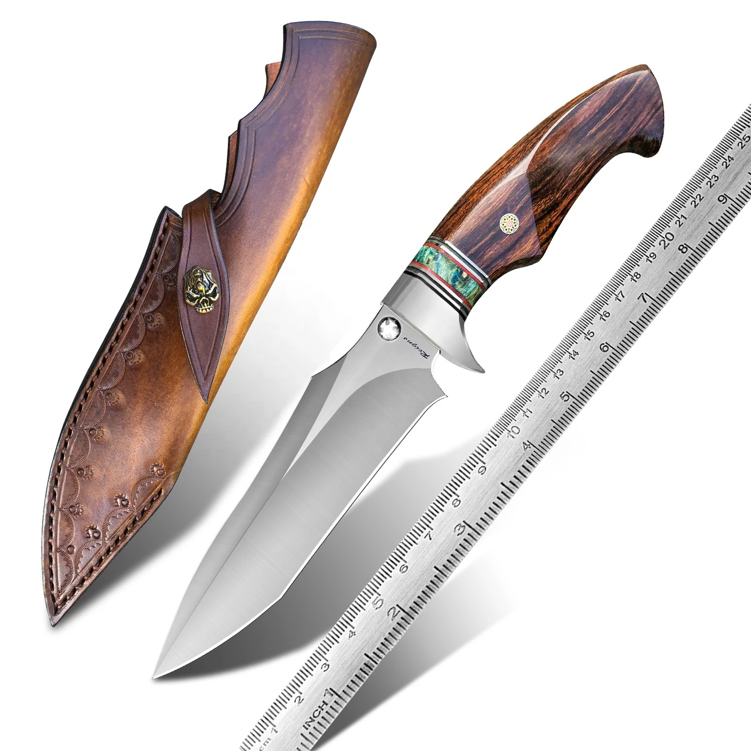 Handmade Ironwood DC53 Steel Fixed Blade Hunting Knife for Outdoor Survival