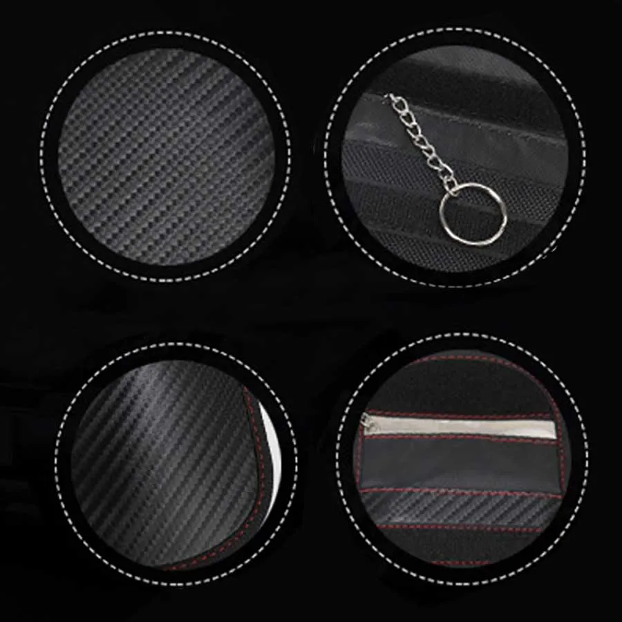 Custom Auto Gift Faraday Key Chain Pouch Carbon Fiber Key Fob Bag Car RFID Signal Blocking Anti-Hacking Case Blocker
