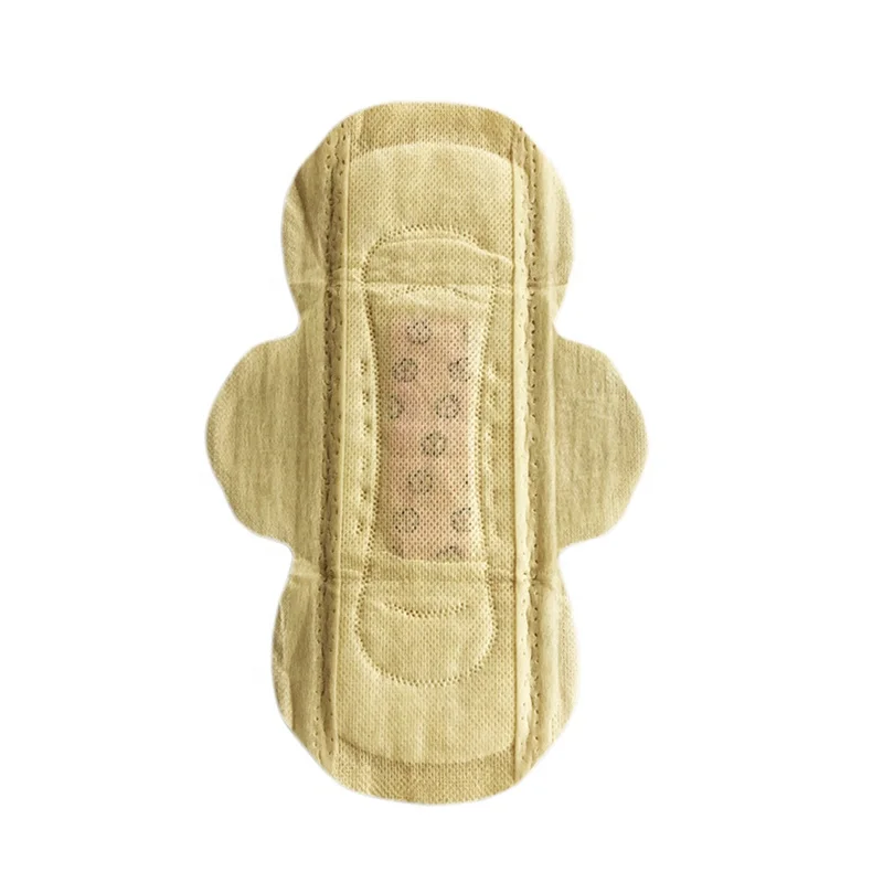 All-Natural Super Soft Unbleached Bamboo Fiber Sanitary Napkins with wings for Eco-Friendly Women Day Use