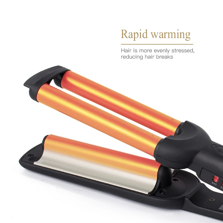 3 Barrel Hair Curling Iron Hair Crimper Professional Beach Wave Curling Crimping Iron Deep Waver Hot Tool