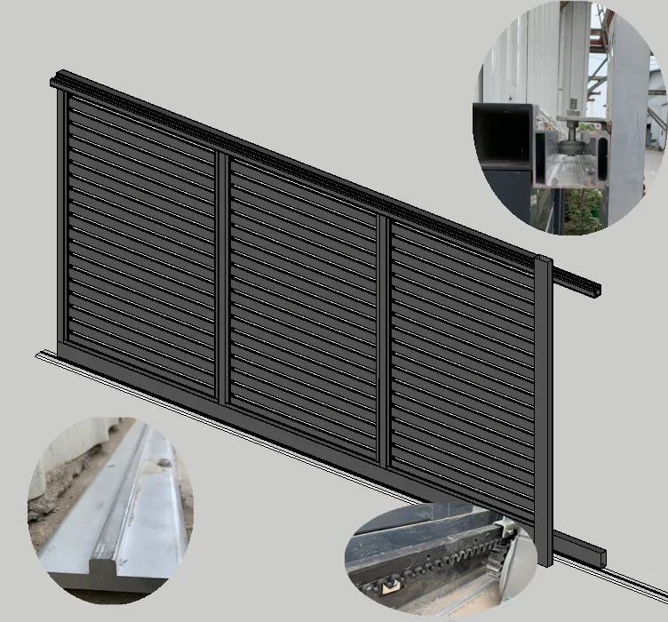 OFDT Automatic sliding main gates designs driveway sliding gate