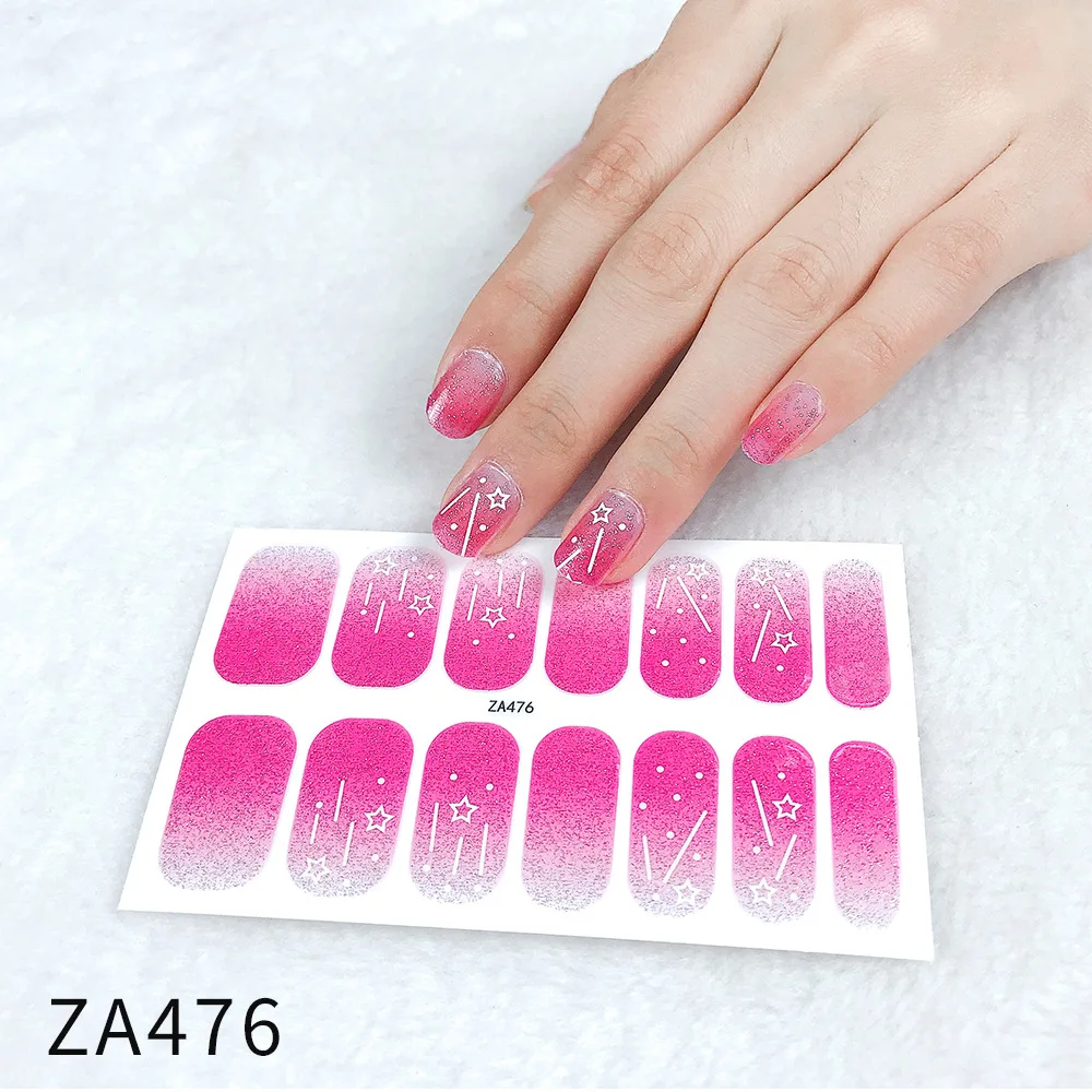 new arrival 2021 Hot Sale Professional 3D Nail Sticker Decals Laser Multi-design DIY Stickers Nail Art Decoration