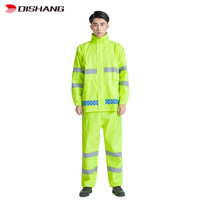 Motorbike Rain Suit Custom Waterproof Reflective Safety Oversize Brand Quality Hot Sale Unisex