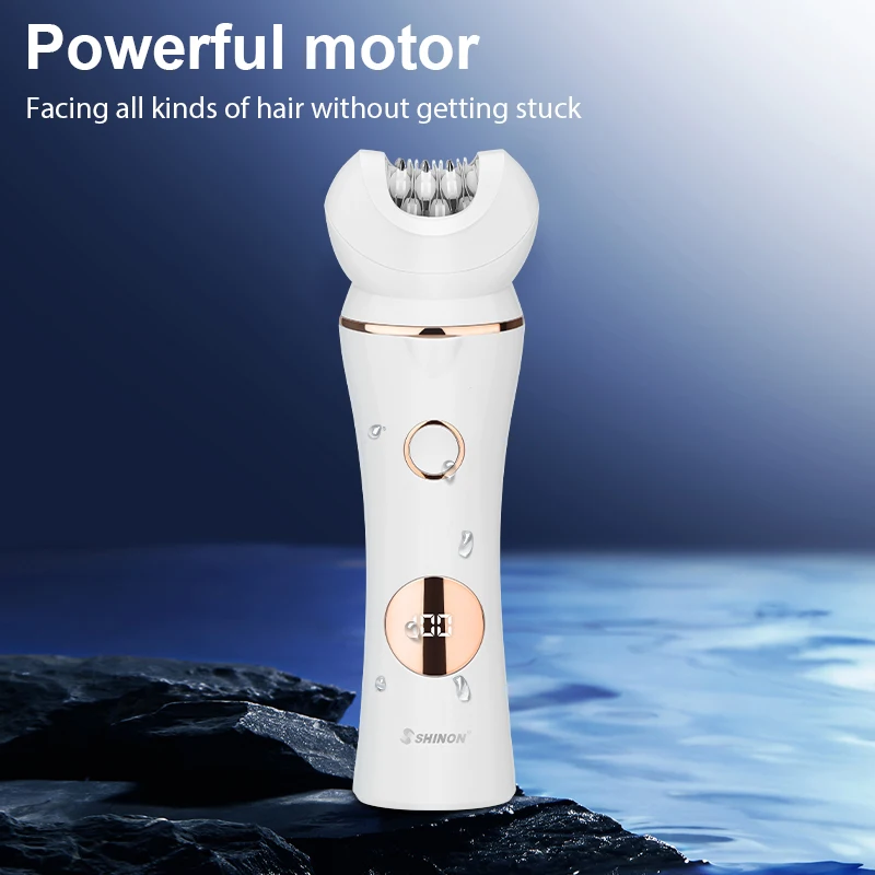 RESUXI SH-28 Wholesale Lady Skin Care 5 in 1 Grooming Kit Painless Rechargeable IPX6 Waterproof Body Shaver Electric Epilator