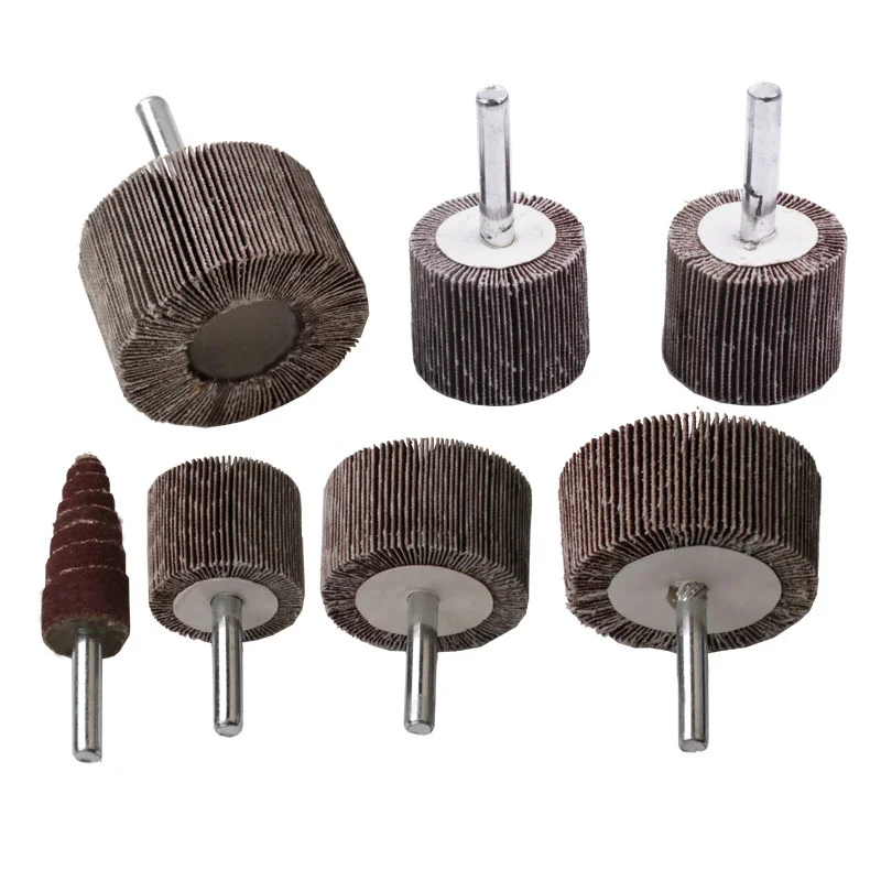 20-80mm 40-120 Grit Sanding Flap Wheel Abrasive Grinding Wheel with 6mm Shank mop flap wheel