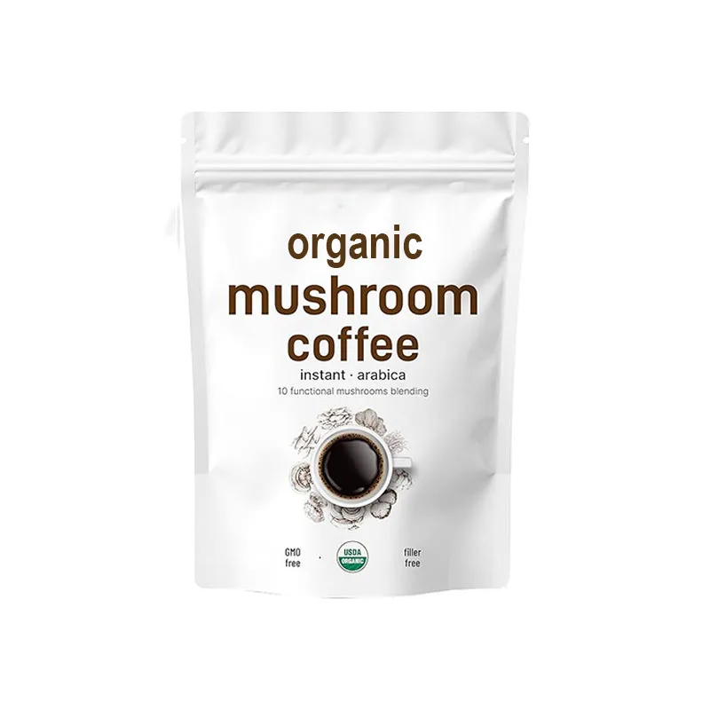 Private Label Mushroom Instant Coffee Coffee 10 in 1 China Bag Mushroom Coffee Powder
