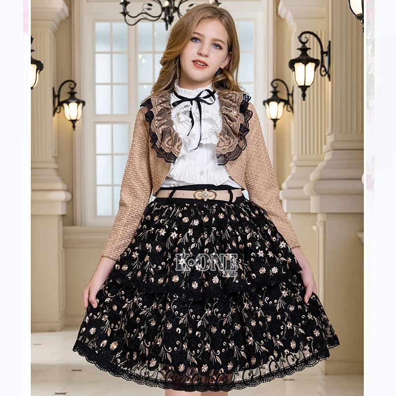 Premium Materials two pieces girl casual princess dress birthday party fashion princess dress for girl 2-5 year old