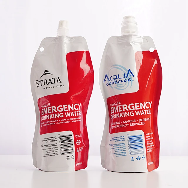 New Free Portable Foldable Spout Pouch Plastic Drinking Water Bags
