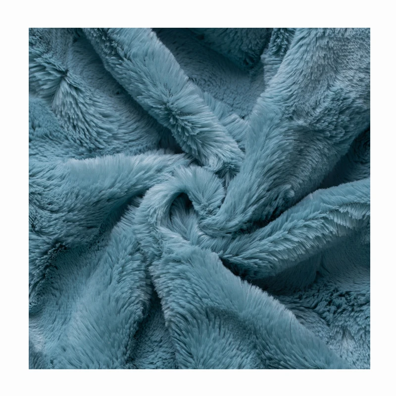 
Tricot Knitteded Fabric 100% Polyester Knitted Rosebud Minky Faux Fur Long Piles Pv Fleece Hometextile Printed 120D 1.6m 1000KG 