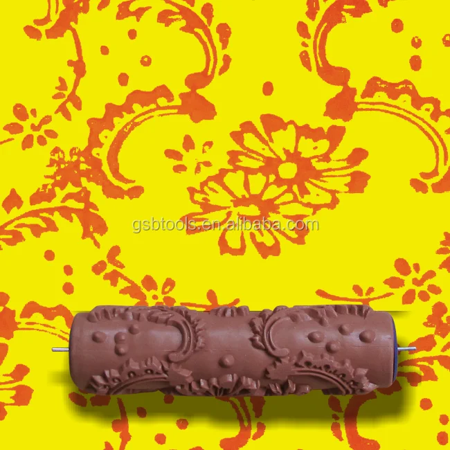 soft pattern roller GR16 TPR material 6 inches 3D wallpaper drywall furniture patterned texture paint roller