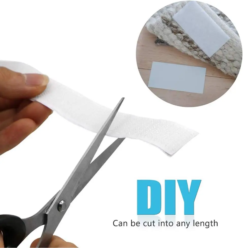 Hot selling Germany High Self-Adhesive Velcro 20mm*8m Strong Nylon Hook Loop Double Sided Heat Resistant Strip Shoes Bags