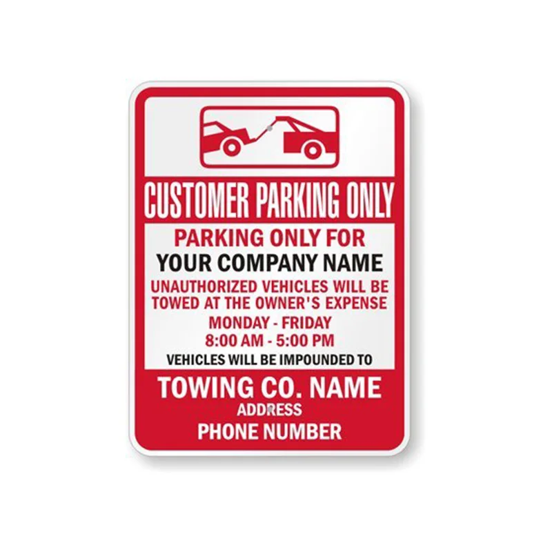18x12 Inch Custom Reserved Parking for  Add Your Wording Here metal signs retro vintage aluminum signs acm sign board