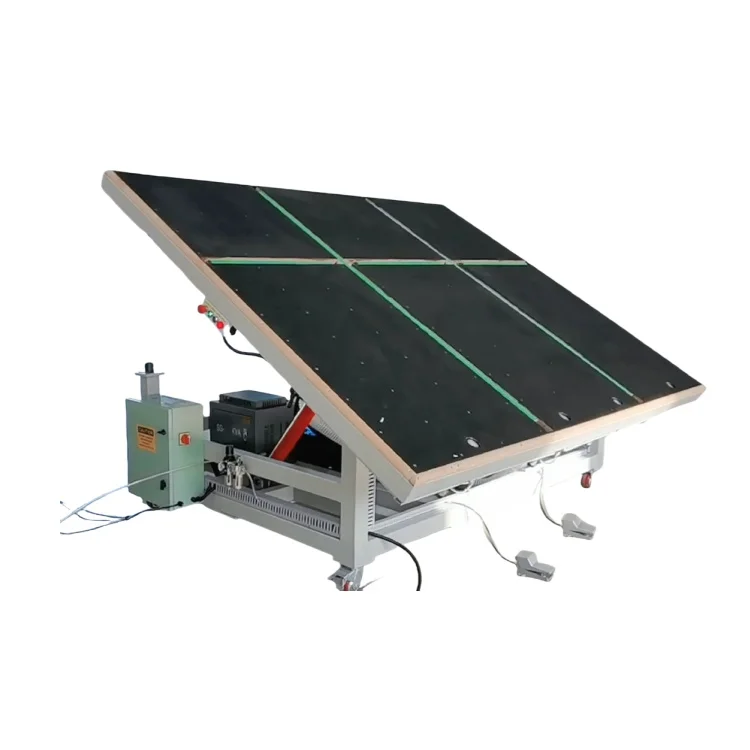 Glass Cutting Processing Line Air Floating Tilting Manual Glass Cutting Breaking Table