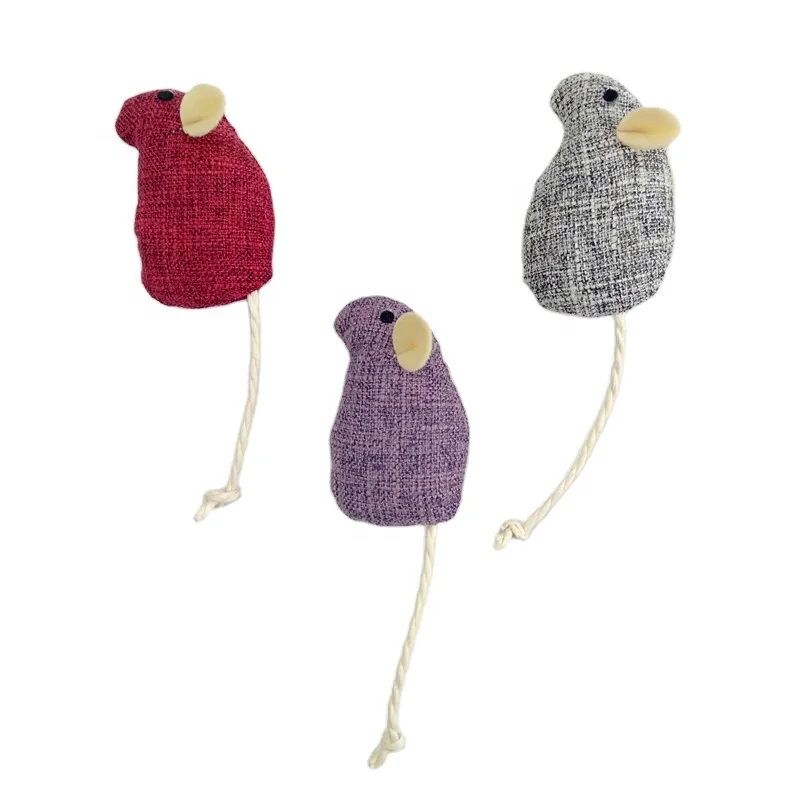 Manufacturer High Quality Mouse With Sisal Tail Catnip Cat Teaser Toys