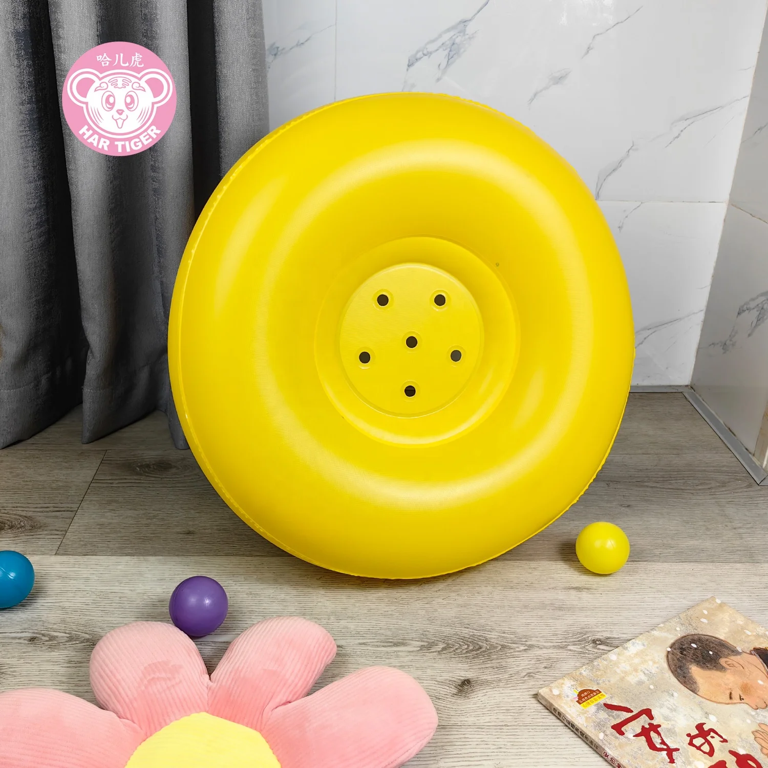 New Portable Cute Bear Baby Inflatable Sofa For Learning Eating Dinner PVC Inflatable Baby Sofa