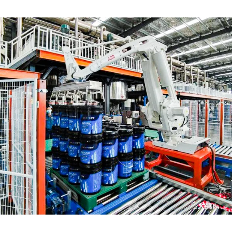 Four 4 Axis Bag bucket Palletizing Robot Arm Price Automated Robot Palletizer Automatic Stacking Machine packing line