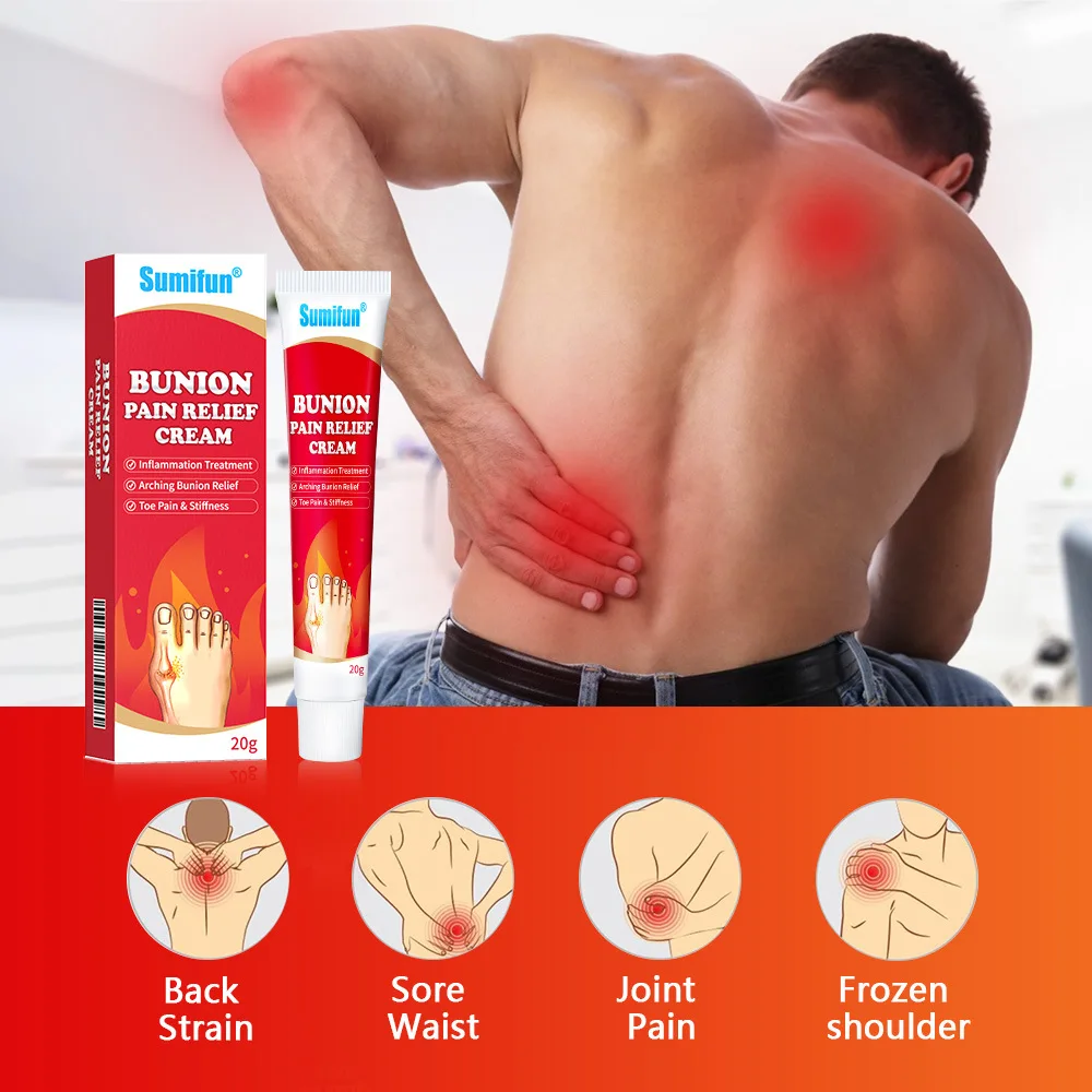 20g Bunion Gout Knee Pain Relief Cream Toe Joint Valgus Corrector Cream Hallux Knee Lumbar Arthritis Treatment Medical Plaster