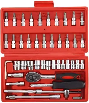 Quick small fly auto repair vehicle maintenance ratchet wrench combination box 46 sets of tool socket wrench