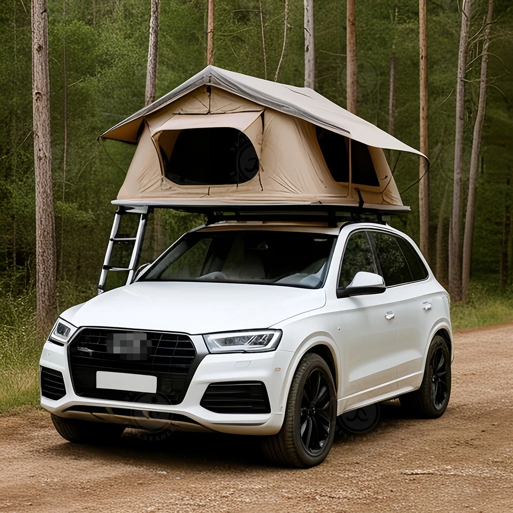 New Design Camping Car Rooftop Tents Soft Cover hard shell aluminum Inflatable Roof Top Tent