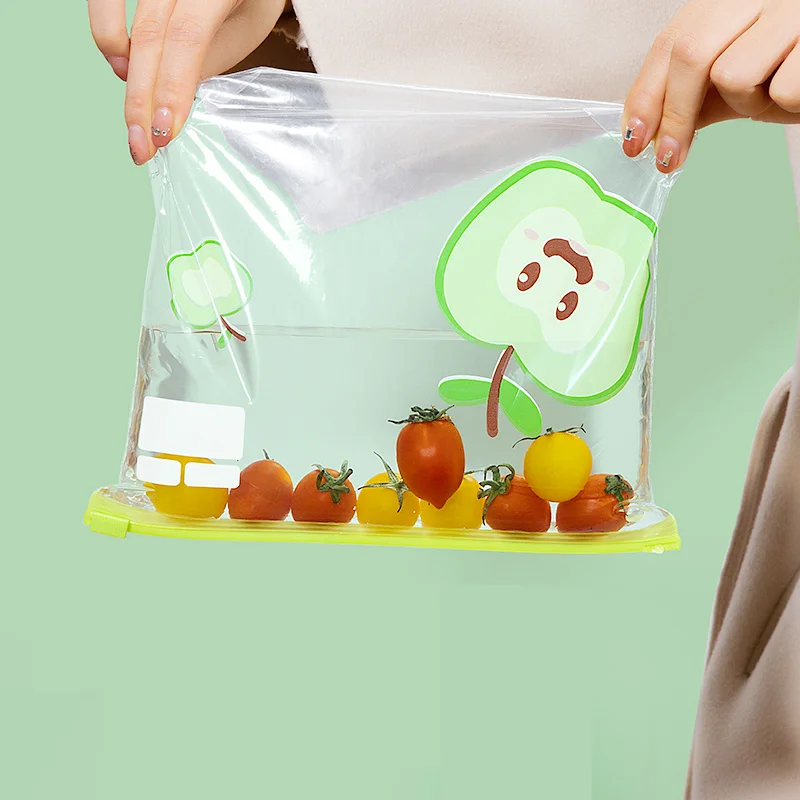 OEM Custom logo PE Reusable candy vegetable Edible zip lock packaging food bag For food