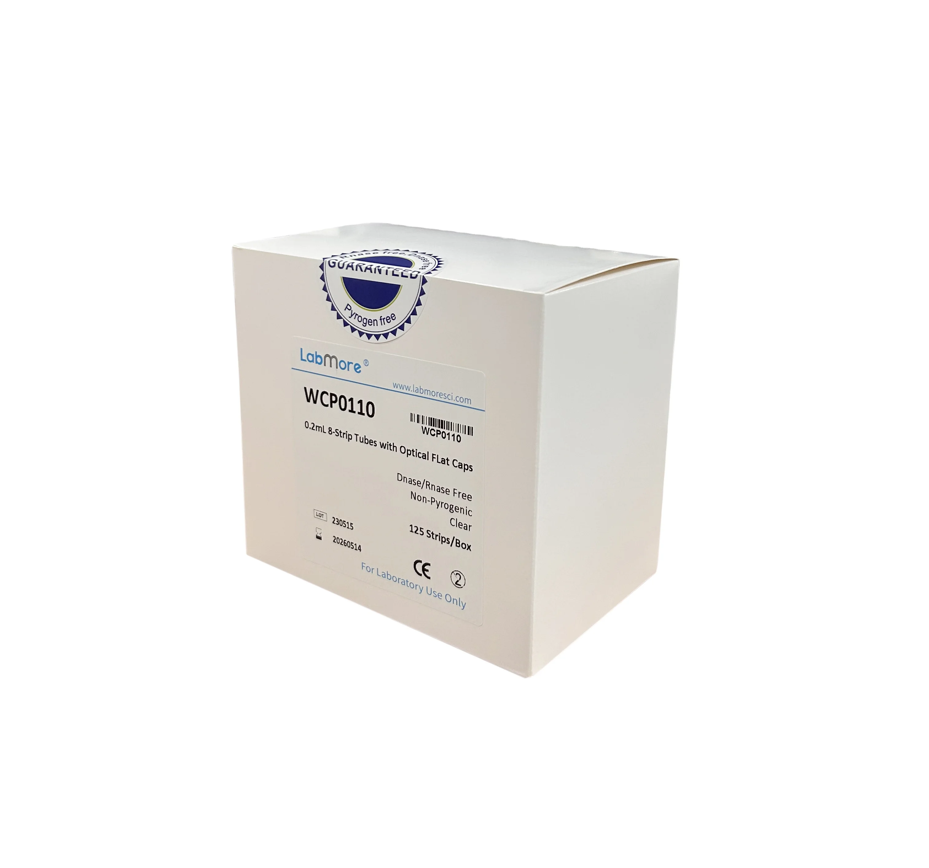 0.1ml 0.2ml PCR 8-Strip Tubes Available In Clear And White