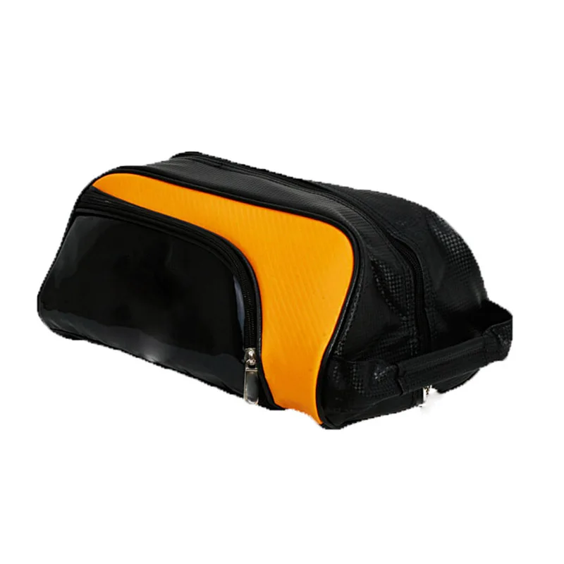High Quality Custom PU Waterproof Leather Golf Shoe Bag for Outdoor Sports Storage