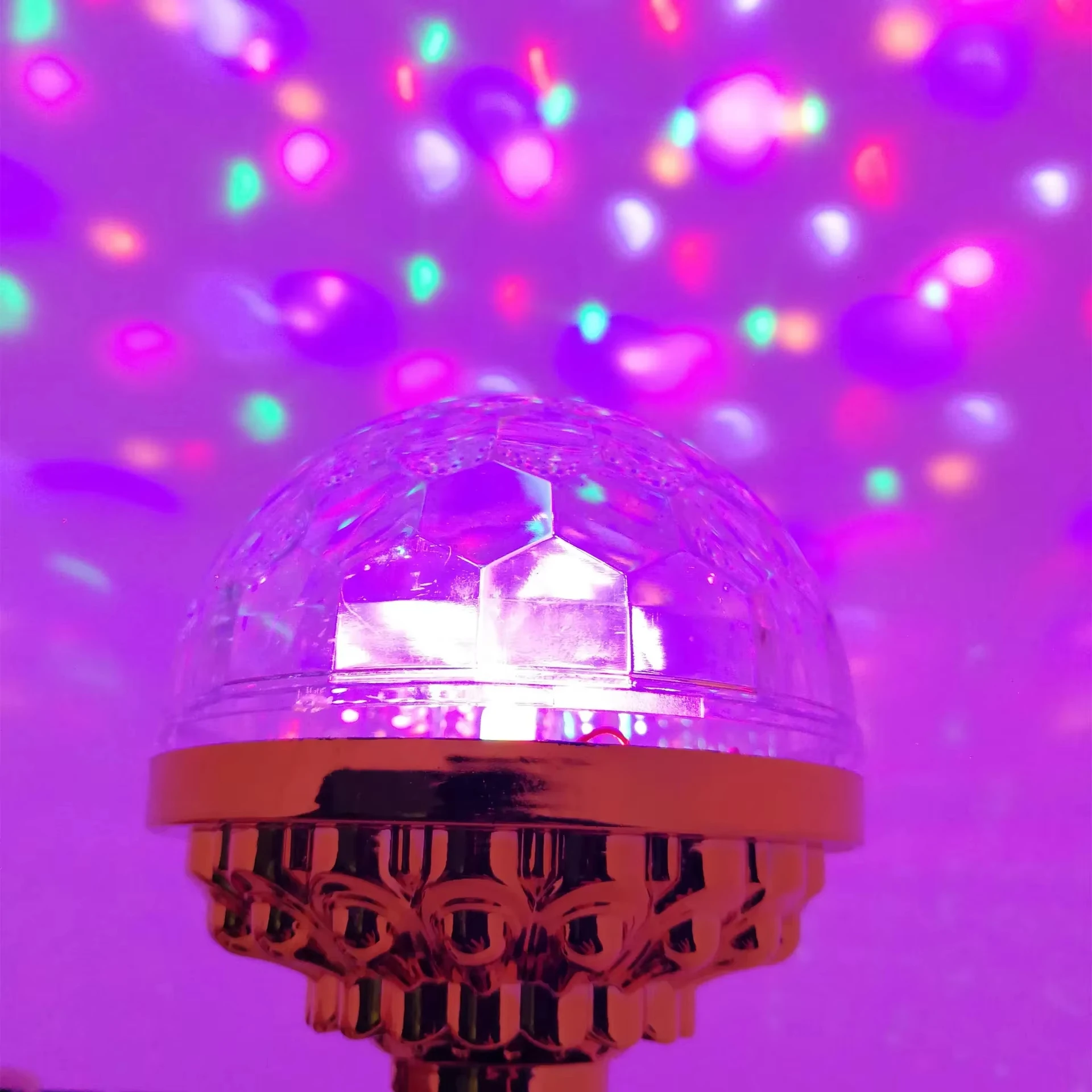 Colorful Rotating Magic Ball Light E27 Magic Ball RGB LED Stage Light With Sockets Atmosphere Lighting for KTV Party Wedding