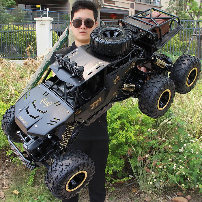 1/10 Alloy 4wd 6-wheel All Terrain Climbing Off Road High-speed Remote Control Car Crawler Trucks Toy Big RC Car Toys