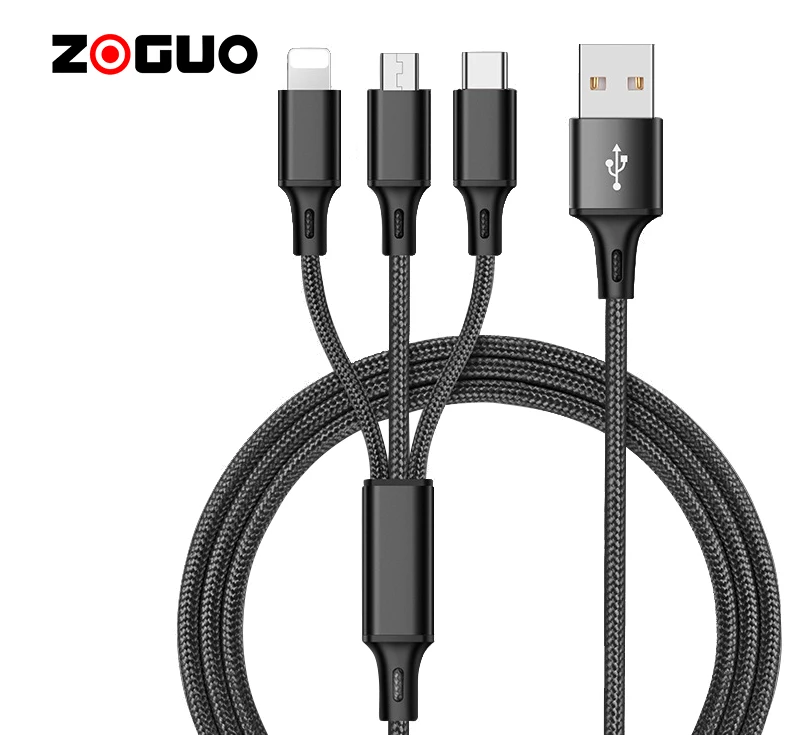 Новый дизайн заводская цена 3 в 1 Многофункциональный USB-кабель для зарядки и передачи